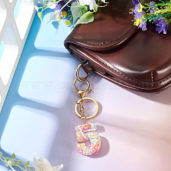 Number 5 Transparent Resin Keychains&nbsp;KEYC-TADJ0001-10E
