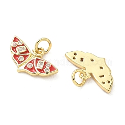 Brass Micro Pave Cubic Zirconia Pendants&nbsp;KK-S338-14G