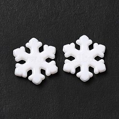 不透明なアクリルビーズ  クリスマススノーフレーク  ホワイト  12x11x2mm  穴：1.2mm  約2500個/500g&nbsp;MACR-J123-24