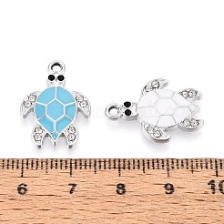 Alloy Rhinestone and Enamel Pendants&nbsp;PALLOY-T092-40P