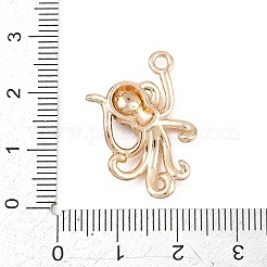 合金ラインストーンペンダント  ライトゴールド  タコチャーム  26.5x17.5x4.5mm  穴：2mm&nbsp;RB-CBA332B-05A