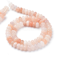 天然ピンクアベンチュリンビーズ連売り  ロンデル  8x5mm  穴：1mm  約75個/連  14.9インチ&nbsp;X-G-R408-5x8-08