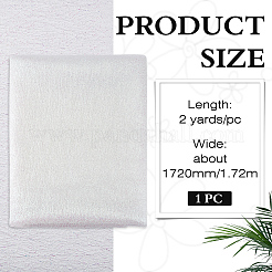 グリッターポリエステルメッシュ生地  服装アクセサリー  ホワイト  1720mm  2ヤード/個&nbsp;DIY-WH0661-46C