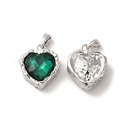 Brass Micro Pave Cubic Zirconia Pendants&nbsp;KK-M243-02P