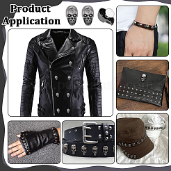 50Pcs Skull Alloy Rivets&nbsp;FIND-PH0062-02AS