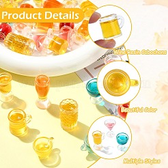 45Pcs 9 Styles Wine Transparent Resin Cabochons&nbsp;CRES-CJZ0009-02