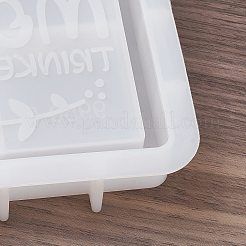 正方形の母の日の言葉ママDIYトレイシリコン型  レジン型  UVレジン用  エポキシ樹脂工芸品作り  ホワイト  12.2x12.2x2.1cm&nbsp;DIY-G112-02C