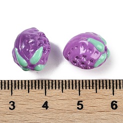 手作りランプワークビーズ連  苺  ライラック  13~14x11.5~12x10~10.5mm  穴：1.2mm  約30個/連  15.55''（39.5センチメートル）&nbsp;LAMP-I027-10F