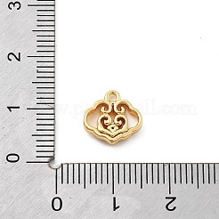 真鍮製マイクロパヴェキュービックジルコニアペンダント  雲  10.5x10.5x2.5mm  穴：1.2mm&nbsp;LS-KK-H511-01G-02
