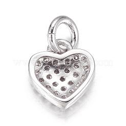 Brass Micro Pave Cubic Zirconia Charms&nbsp;ZIRC-P060-41P