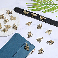 亜鉛合金製蜂装飾バックル20個  財布用  バッグ  革工芸装飾  ゴールドカラー  25.5x37x15.5mm&nbsp;PURS-PH0001-48