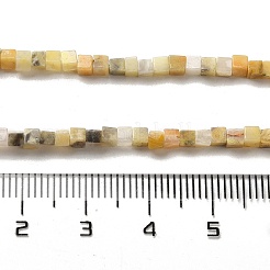 天然クレイジーレースアゲートビーズ連売り  キューブ  2~2.5x2.5~3.5x2.5~3mm  穴：0.4mm  約157~165個/連  14.96~15.75''（38~40センチメートル）&nbsp;G-B064-A03