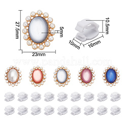 DIY Oval Shoes Buckle Clips Decoration Making Kit&nbsp;FIND-NB0004-22