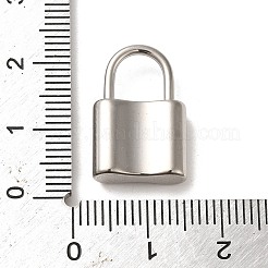 変色しない304ステンレススチールペンダント  南京錠チャーム  ステンレス鋼色  20x13x5mm  穴：7x7mm&nbsp;STAS-L022-266P