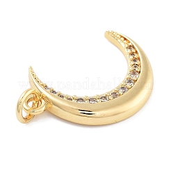 Moon Theme Rack Plating Brass Micro Pave Cubic Zirconia Pendants&nbsp;LS-KK-Z071-52G-07