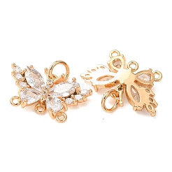 Brass Pave Clear Cubic Zirconia Butterfly Chandelier Component Links&nbsp;CU-CBAEC99-12G