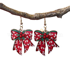 Christmas Theme Iron Acrylic Dangle Earrings&nbsp;FS-WGD1984-02