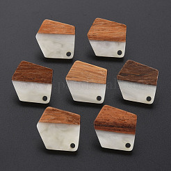 Two Tone Resin & Walnut Wood Stud Earring Findings&nbsp;MAK-N032-032