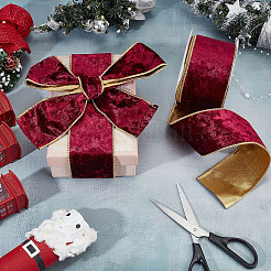 Polyester Velvet Ribbons&nbsp;SRIB-WH0011-356B