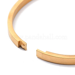 3個 3色イオンプレーティング(IP) 304ステンレススチール クラシックシンプルプレーンバングル  女性用スタッカブルブレスレット  ミックスカラー  内径：2x2-3/8インチ（5.1x6.05cm）  1pc /カラー&nbsp;BJEW-B055-05
