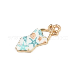 Summer Alloy Enamel Pendants&nbsp;ENAM-I067-01KCG-03