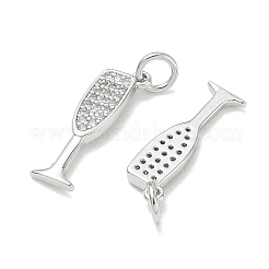 SHEGRACE Brass Clear Cubic Zirconia Charms&nbsp;XGRQ3P899-631P