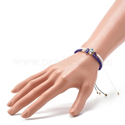 Adjustable Nylon Thread Braided Bead Bracelets Set&nbsp;BJEW-JB06440