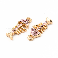 Rack Plating Eco-friendly Alloy Rhinestone Pendants&nbsp;FIND-A025-07G-03
