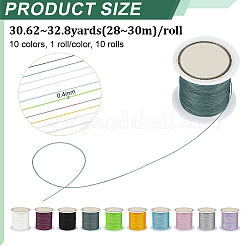 10 Rolls 10 Colors Nylon Chinese Knot Cord&nbsp;NWIR-PH0002-48C