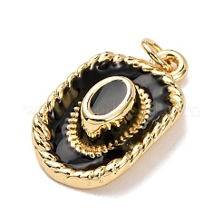Brass Enamel Pendants&nbsp;KK-K408-66G-05