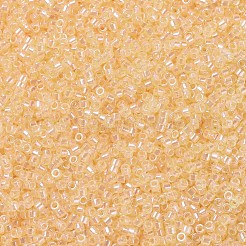 MIYUKIデリカビーズ  シリンダー  日本製シードビーズ  11/0  （db1478)透明な淡いアプリコットの光沢  1.3x1.6mm  穴：0.8mm  約2000PCS /ボトル  10 G /ボトル&nbsp;SEED-JP0008-DB1478
