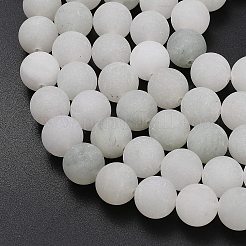 天然天山翠珪岩ビーズ連  ラウンド  艶消し  10~10.5mm  穴：0.8mm  約37個/連  15.16''（38.5センチメートル）&nbsp;G-G305-A02-10mm