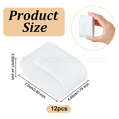 PU模造革時計ディスプレイ枕  内部のスポンジ  ホワイト  4.45x7.2x3.65cm&nbsp;BDIS-WH0003-29B