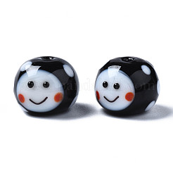 Handmade Bumpy Lampwork Beads Strands&nbsp;LAMP-Q031-009A