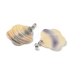 Natural Scallop Shell Pendants&nbsp;SHEL-K006-56P