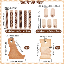 2Pcs 2 Styles Wood Pottery Foot Shaper Tools&nbsp;TOOL-UN0001-80