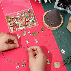 Christmas Theme DIY 304 Stainless Steel Chains Bracelet/Neckalces Making Kits&nbsp;DIY-SP0006-04