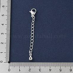 Brass Micro Pave Clear Cubic Zirconia Chain Extender&nbsp;KK-G491-52C-S