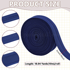 ポリエステルコットンリボン  洋服アクセサリー用  ミッドナイトブルー  3/4インチ（20mm）  約10.94ヤード（10m）/セット&nbsp;OCOR-BC0008-84B