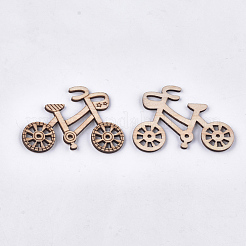 ウッドカボション  自転車  淡い茶色  43x57x3mm&nbsp;WOOD-S040-99A