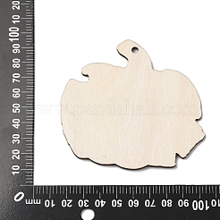ハロウィーンプリントの木製ビッグペンダント  カボチャ  85x90x2.5mm  穴：4mm&nbsp;LS-WOOD-I016-01J