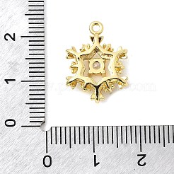 Christmas Brass Micro Pave Cubic Zirconia Pendants&nbsp;KK-L258-04G-E01
