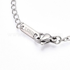 304ステンレススチールアズキチェーンブレスレット作り  ステンレス鋼色  18x0.2cm&nbsp;BJEW-TAC0008-01P