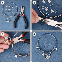 304ステンレススチールチャーム  スター  ゴールデン·ステンレス鋼色  10x8x0.8mm  穴：1mm  160個/箱&nbsp;STAS-UN0016-66