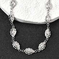 304ステンレススチール製てんとう虫リンクチェーンネックレス（女性・男性用）  ステンレス鋼色  15.85インチ（40.25cm）&nbsp;NJEW-K249-21B-P