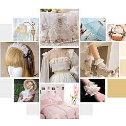 10M 10% Spandex 90% Polyamide Layered Pleated Lace Ribbon&nbsp;OCOR-GA0002-42A