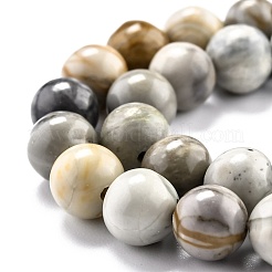 Round Natural Polychrome Jasper/Picasso Stone/Picasso Jasper Beads Strands&nbsp;G-O199-03B