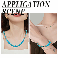 3 Sizes Dyed Synthetic Turquoise Beads Strands&nbsp;G-AR0004-83