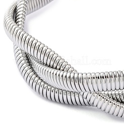 女性用304ステンレススチールブレスレット  ステンレス鋼色  8-1/2インチ（21.7cm）&nbsp;BJEW-U009-04P-02