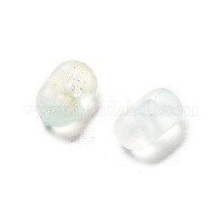 グラデーションカラーの透明なフロストアクリルビーズ  金色の箔付き  ピーナッツ  緑黄  3x6x4mm  穴：1.5mm  約：12500個/ 500 G&nbsp;OACR-M023-06B